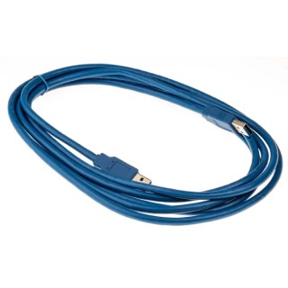 RS PRO IC Socket USB Cable Male USB Type A to Male USB 3.0 USB Type A Blue 3 m 182-8844