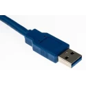 RS PRO IC Socket USB Cable Male USB Type A to Male USB 3.0 USB Type A Blue 3 m 182-8844