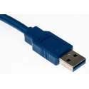 RS PRO IC Socket USB Cable Male USB Type A to Male USB 3.0 USB Type A Blue 3 m 182-8844