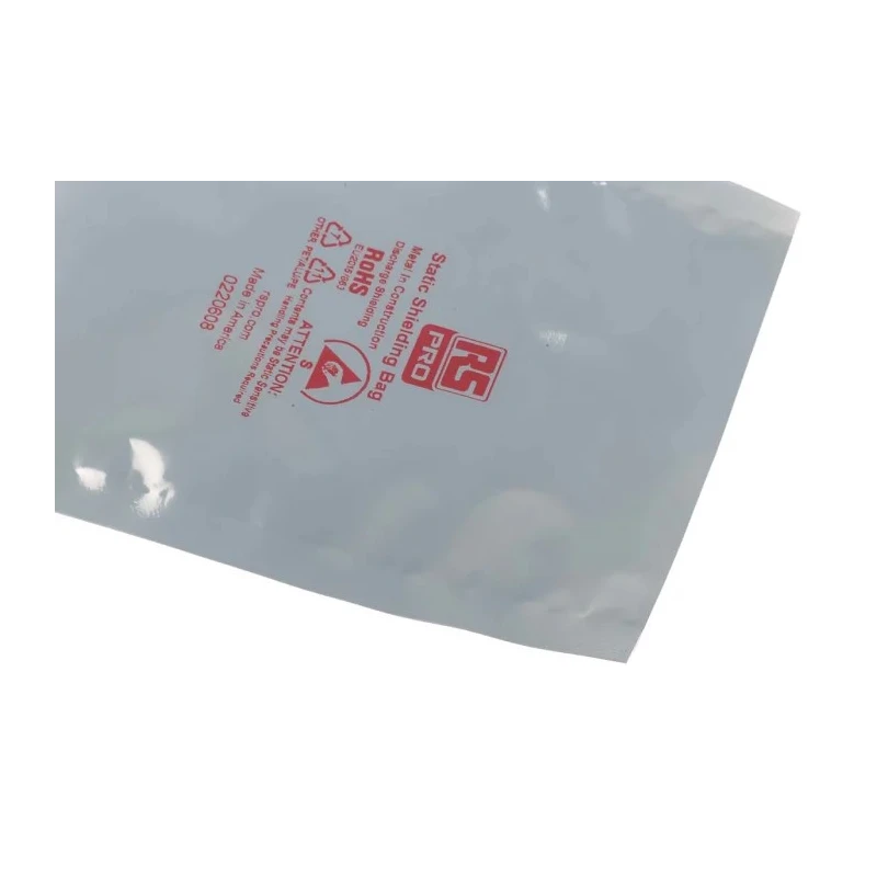 RS PRO Anti-Static Bag 102mm(W) x 152mm Heat Seal Silver Static Shielding Bag 182-8809