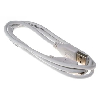 RS PRO IC Socket USB Cable Male USB Type A to Male USB Type A USB 2.0 White 1m 182-8861