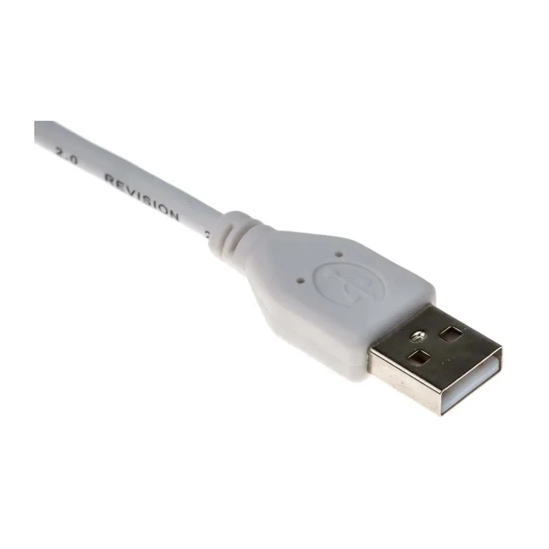 RS PRO IC Socket USB Cable Male USB Type A to Male USB Type A USB 2.0 White 1m 182-8861