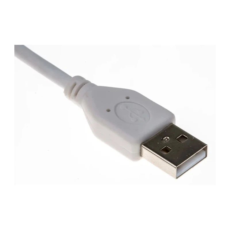 RS PRO IC Socket USB Cable Male USB Type A to Male USB Type A USB 2.0 White 1m 182-8861
