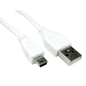 RS PRO USB Cable Male USB Type A to Male USB 2.0 Mini USB Type B White 1.8m 182-8862