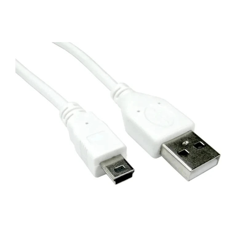 RS PRO USB Cable Male USB Type A to Male USB 2.0 Mini USB Type B White 1.8m 182-8862