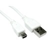 RS PRO USB Cable Male USB Type A to Male USB 2.0 Mini USB Type B White 1.8m 182-8862