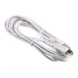 RS PRO IC Socket USB Cable Male USB Type A to Male USB 2.0 USB B White 3m 182-8867