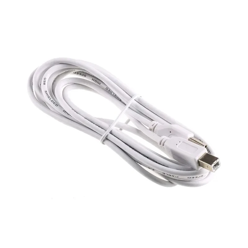 RS PRO IC Socket USB Cable Male USB Type A to Male USB 2.0 USB B White 3m 182-8867