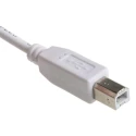 RS PRO IC Socket USB Cable Male USB Type A to Male USB 2.0 USB B White 3m 182-8867