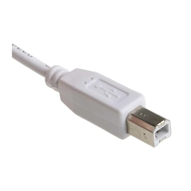 RS PRO IC Socket USB Cable Male USB Type A to Male USB 2.0 USB B White 3m 182-8867