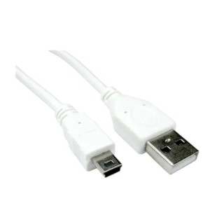 RS PRO IC Socket USB Cable Male USB Type A to Male Mini USB Type B White 3m 182-8863