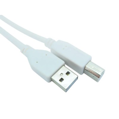 RS PRO IC Socket USB Cable Male USB Type A to Male USB 2.0 USB B White 4.5m 182-8868