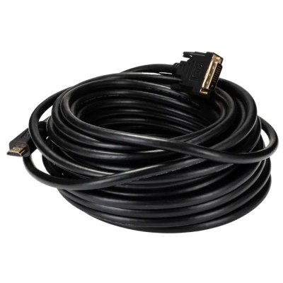 RS PRO 15m 1080p HDMI to DVI-D Male to Male Cable Black 182-8891