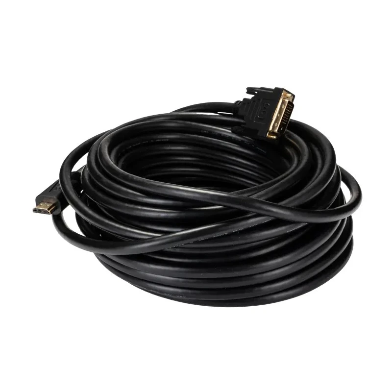 RS PRO 15m 1080p HDMI to DVI-D Male to Male Cable Black 182-8891