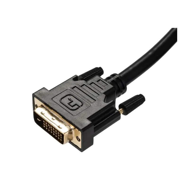 RS PRO 15m 1080p HDMI to DVI-D Male to Male Cable Black 182-8891