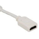 RS PRO Male DisplayPort to Female HDMI Polyvinyl Chloride DisplayPort Cable 150 mm 182-8899
