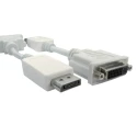 RS PRO Male DisplayPort to Female DVI-D Polyvinyl Chloride DisplayPort Cable 150 mm 182-8898