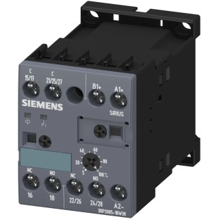 Siemens SIRIUS Series DIN Rail Timer Relay 2-Contact 24 to 240 V dc 24V ac 240 V ac 0.05 s to 100 h 3RP2005-1BW30