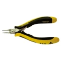 Bernstein 1-Piece Round Nose Plier, 130mm Overall Length, Chrome Vanadium Steel, Internal Jaw Style, ESD Safe 3-991-15