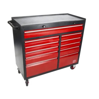 RS PRO 11 Drawer Wheeled Steel Roller Cabinet, Mobile Tool Chest, 1.08m Length, 450mm Width, 985mm Height, 90kg 833-5916