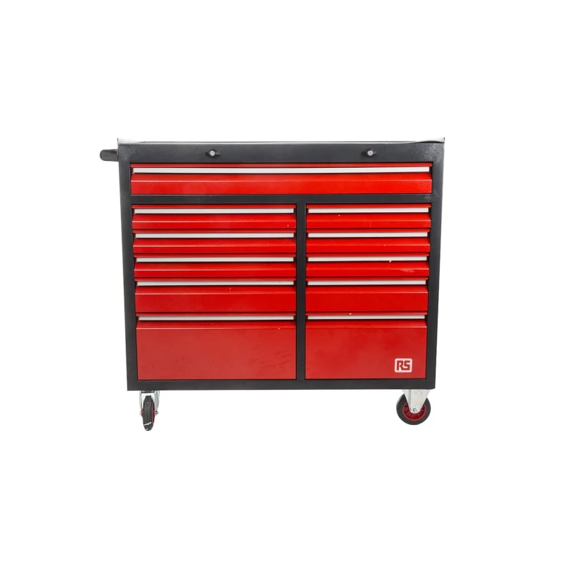 RS PRO 11 Drawer Wheeled Steel Roller Cabinet, Mobile Tool Chest, 1.08m Length, 450mm Width, 985mm Height, 90kg 833-5916
