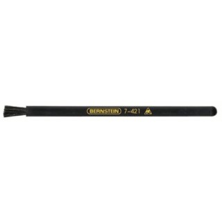 Bernstein Tools for electronics Anti-Static Brush Round, Natural Bristle, Conductive Handle 7-421