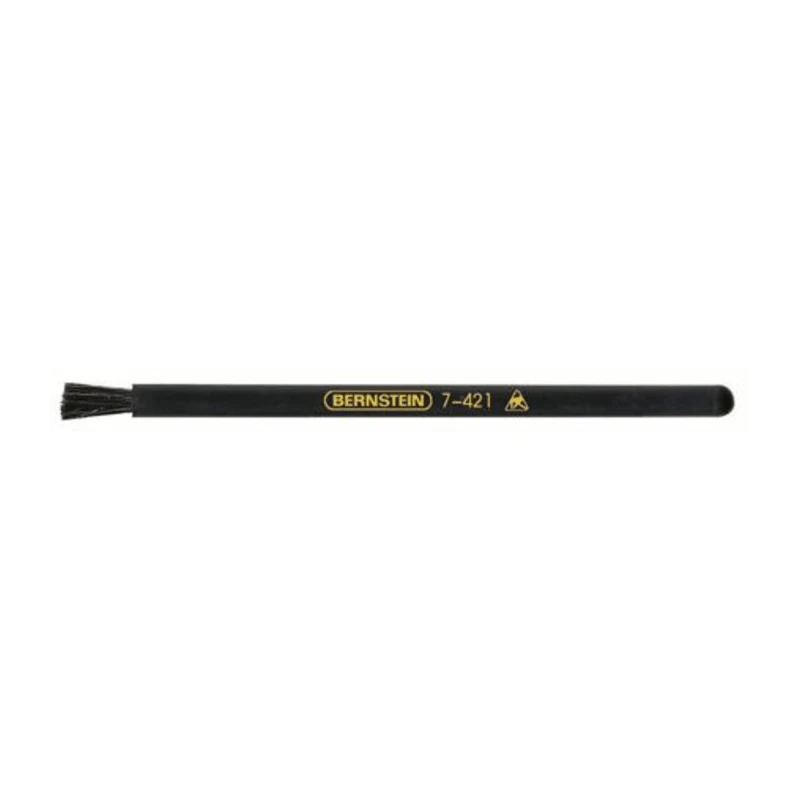 Bernstein Tools for electronics Anti-Static Brush Round, Natural Bristle, Conductive Handle 7-421