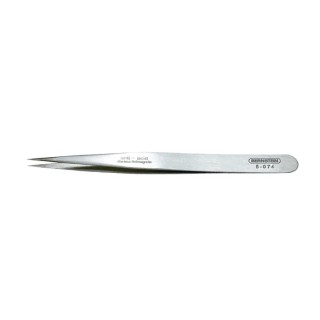 Bernstein Stainless Steel Pointed ESD Safe Tweezer 120mm 5-074