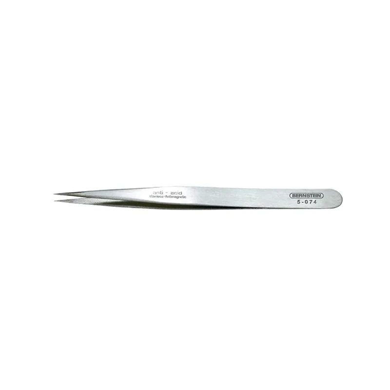 Bernstein Stainless Steel Pointed ESD Safe Tweezer 120mm 5-074