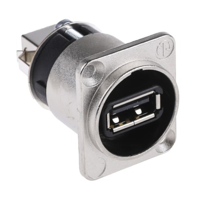 Neutrik Reversible USB 2.0 Type A Female to USB B Male Adapter NAUSB-W