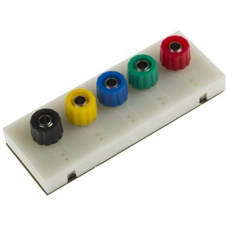 RS PRO Breadboard Power Block with 5 Banana/Pin Jack Adaptors 19 mm Height 30 mm Width 81 mm Length 835-2712