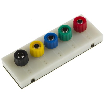 RS PRO Breadboard Power Block with 5 Banana/Pin Jack Adaptors 19 mm Height 30 mm Width 81 mm Length 835-2712