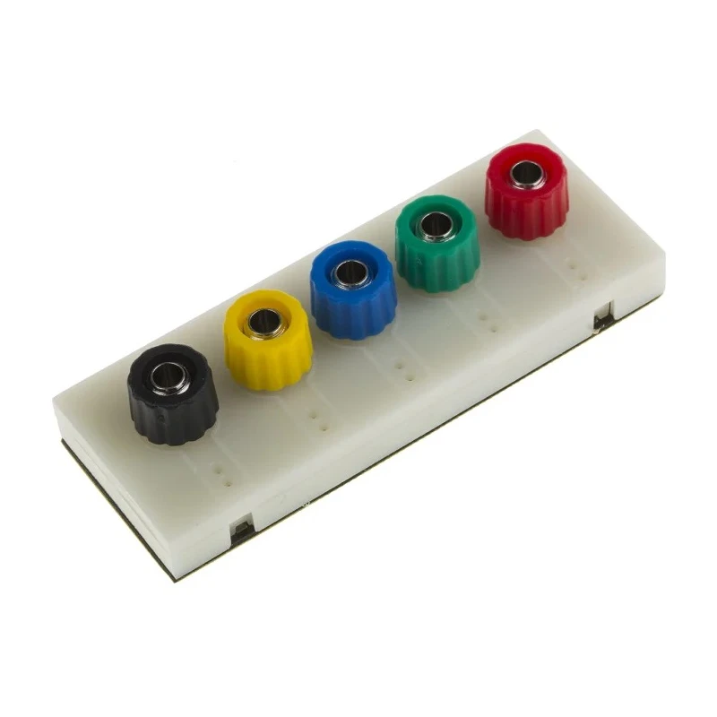 RS PRO Breadboard Power Block with 5 Banana/Pin Jack Adaptors 19 mm Height 30 mm Width 81 mm Length 835-2712