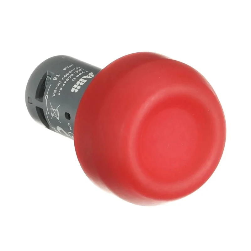 ABB Compact Series Push Button Switch Momentary Panel 22 mm Cutout 1 NO/1 NC IP20 IP66 IP67 IP69K 1SFA619105R1071 CP6-10R-11