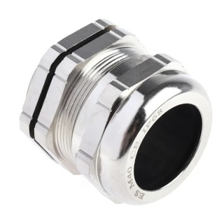 RS PRO Metallic Nickel Plated Brass Cable Gland M40 Thread 21 mm Min. 30 mm Max. IP68 835-4128