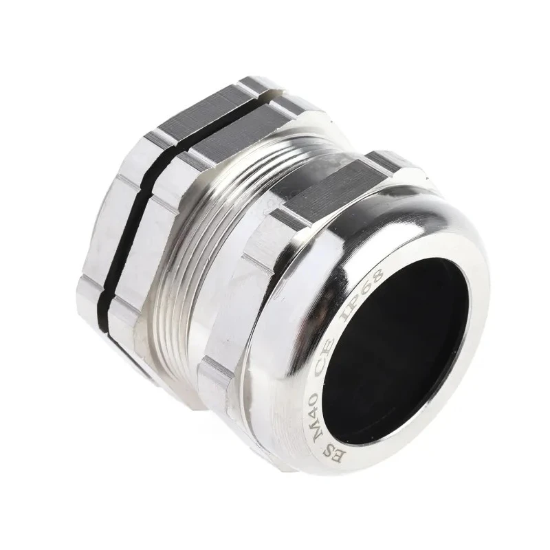 RS PRO Metallic Nickel Plated Brass Cable Gland M40 Thread 21 mm Min. 30 mm Max. IP68 835-4128