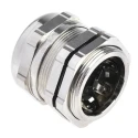 RS PRO Metallic Nickel Plated Brass Cable Gland M40 Thread 21 mm Min. 30 mm Max. IP68 835-4128