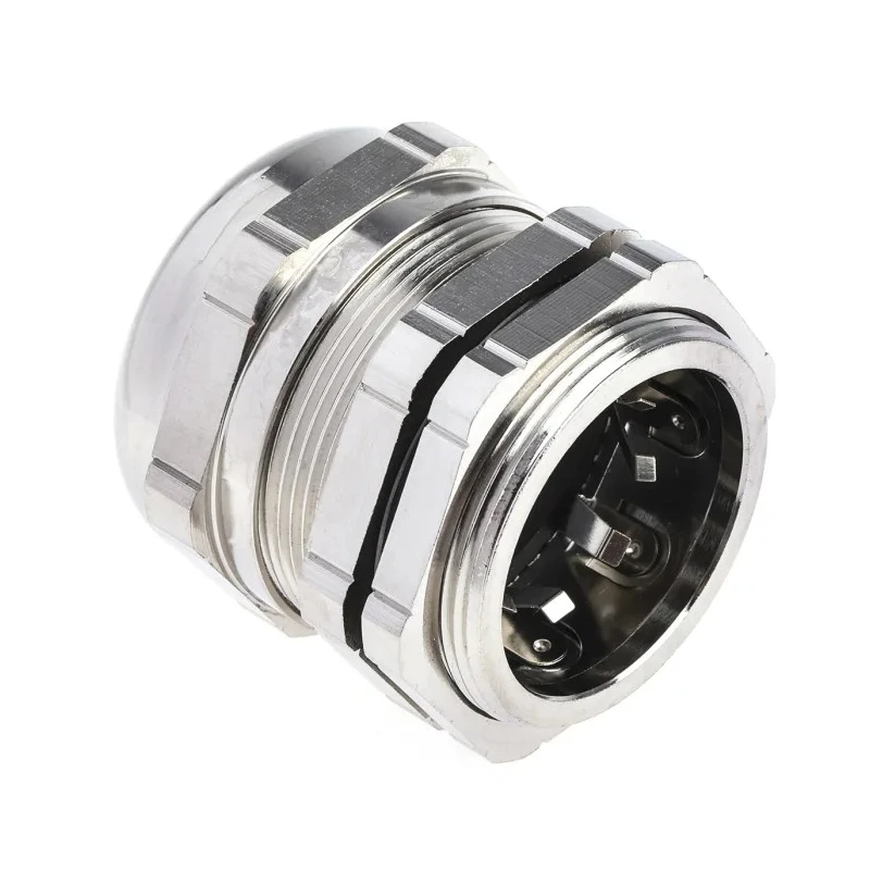 RS PRO Metallic Nickel Plated Brass Cable Gland M40 Thread 21 mm Min. 30 mm Max. IP68 835-4128