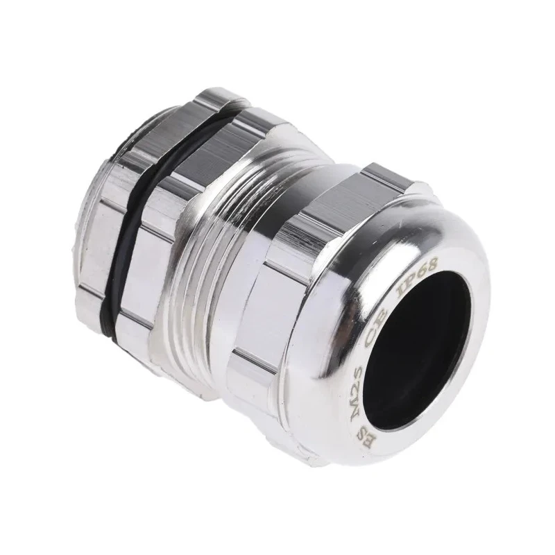 RS PRO Metallic Nickel Plated Brass Cable Gland, M25 Thread, 10 mm Min. Diameter, 16 mm Max. Diameter, IP68 835-4116