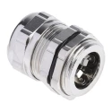 RS PRO Metallic Nickel Plated Brass Cable Gland, M25 Thread, 10 mm Min. Diameter, 16 mm Max. Diameter, IP68 835-4116