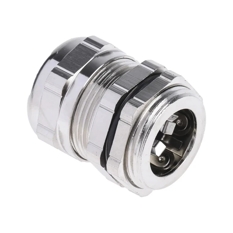 RS PRO Metallic Nickel Plated Brass Cable Gland, M25 Thread, 10 mm Min. Diameter, 16 mm Max. Diameter, IP68 835-4116