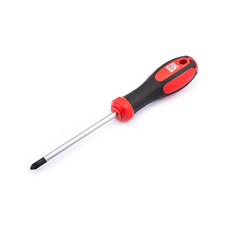 RS PRO Pozidriv Screwdriver, PZ0 Tip, 60 mm Blade Length, 150 mm Overall Length, Rubberised Soft Grip Handle 182-9703