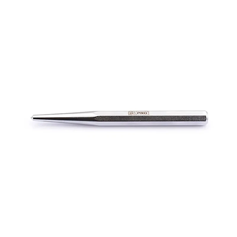 RS PRO 1-Piece Centre Punch, 4mm Shank, 120mm Overall, Chrome Molybdenum Steel, DIN 7252 182-9787
