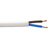 RS PRO Industrial 2 Core Power Cable 1mm² Copper Conductor White Jacket 500V 70°C 100m 836-0717