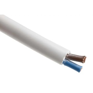 RS PRO 2 Core Power Cable White 4mm² 500V 70°C Thermoplastic Insulation 100 m 836-0723