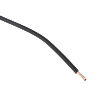 RS PRO H07Z-K Series Black 2.5 mm² Hook Up Wire 13 AWG 45/0.25 mm Core Strands 100 m Cross Linked 836-0818