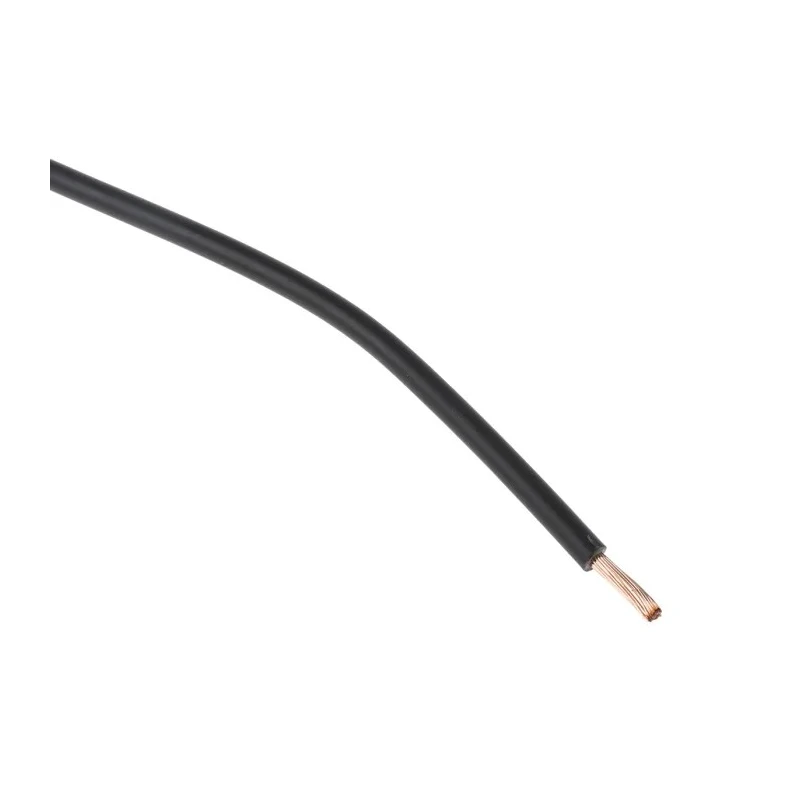 RS PRO H07Z-K Series Black 2.5 mm² Hook Up Wire 13 AWG 45/0.25 mm Core Strands 100 m Cross Linked 836-0818