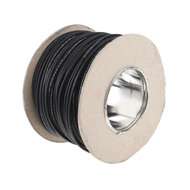 RS PRO H07Z-K Series Black 2.5 mm² Hook Up Wire 13 AWG 45/0.25 mm Core Strands 100 m Cross Linked 836-0818