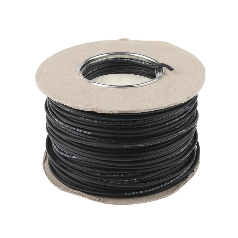 RS PRO H07Z-K Series Black 2.5 mm² Hook Up Wire 13 AWG 45/0.25 mm Core Strands 100 m Cross Linked 836-0818