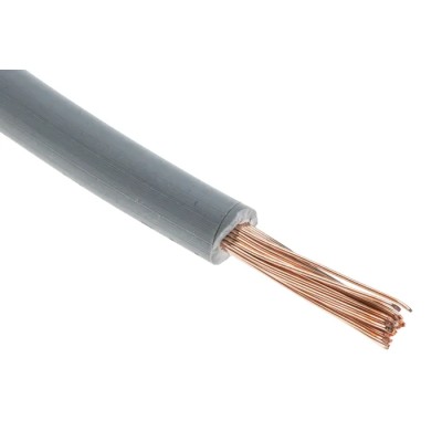 RS PRO H07Z-K Series Grey 2.5 mm² 13 AWG Hook Up Wire, 45x0.25 mm Core Strands, 100 m Length, Ethylene Propylene 836-0836